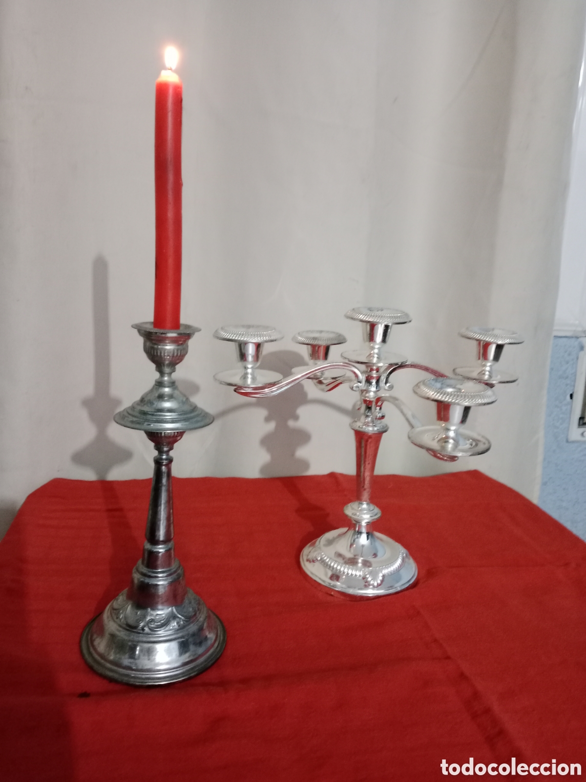 Antig&uuml;edades: 2 CANDELABROS . LEER GASTOS DE ENV&Iacute;O Y FORMA DE PAGO