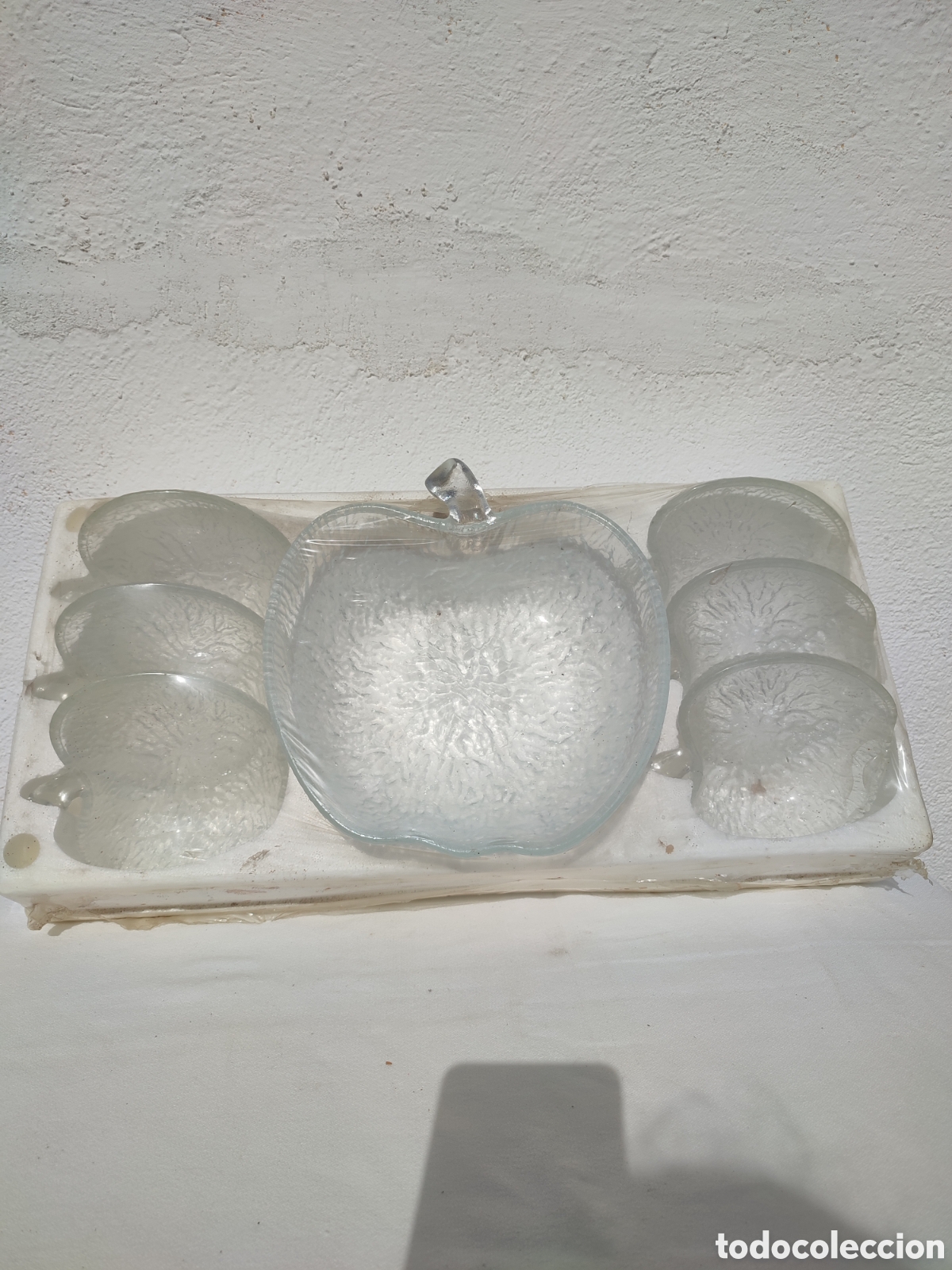 Antig&uuml;edades: Ensaladera 1:forma manzana vintage 6 cuencos