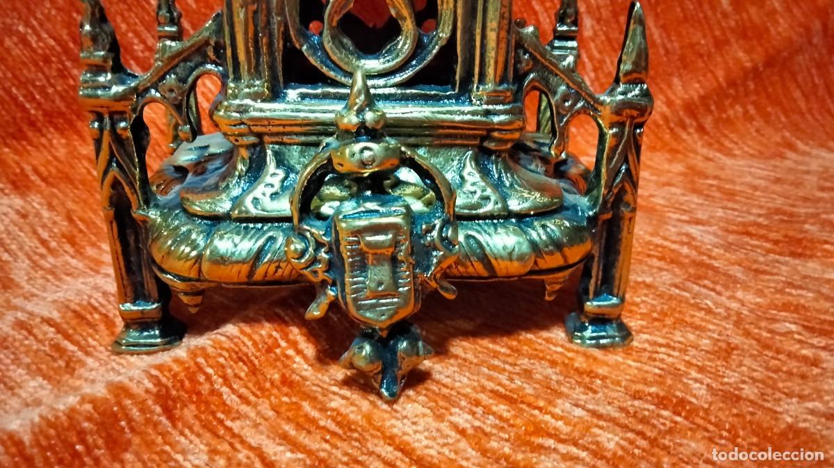 Antig&uuml;edades: candelabro de bronce macizo - Foto 6