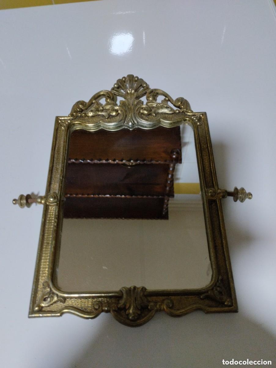 Antig&uuml;edades: antiguo espejo de bronce - Foto 2