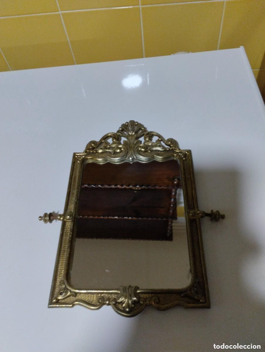 Antig&uuml;edades: antiguo espejo de bronce - Foto 3