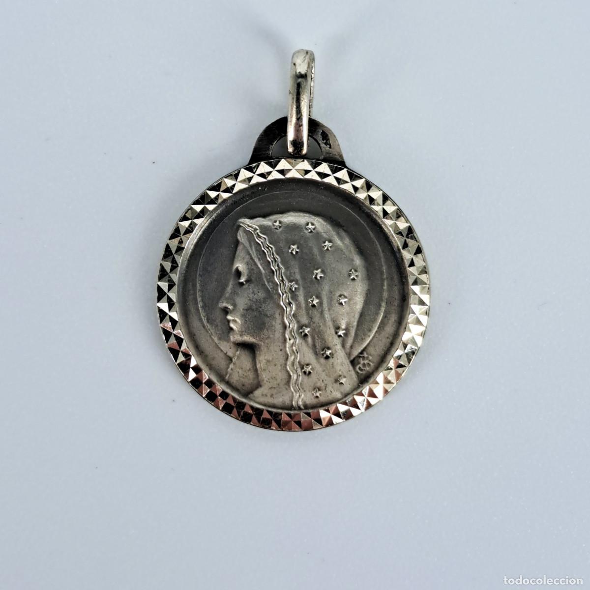 Antig&uuml;edades: Colgante de la Virgen Mar&iacute;a - Plata 800 - Fabricaci&oacute;n Francesa (Maison Pichard-Balme)