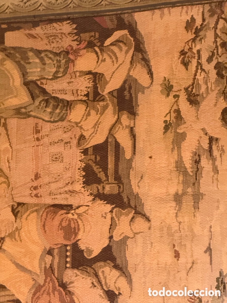 Antig&uuml;edades: TAPIZ &rdquo;M&Uacute;SICO EN LA TABERNA&rdquo; (S.XX) - Foto 19