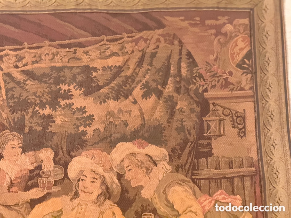 Antig&uuml;edades: TAPIZ &rdquo;M&Uacute;SICO EN LA TABERNA&rdquo; (S.XX) - Foto 20