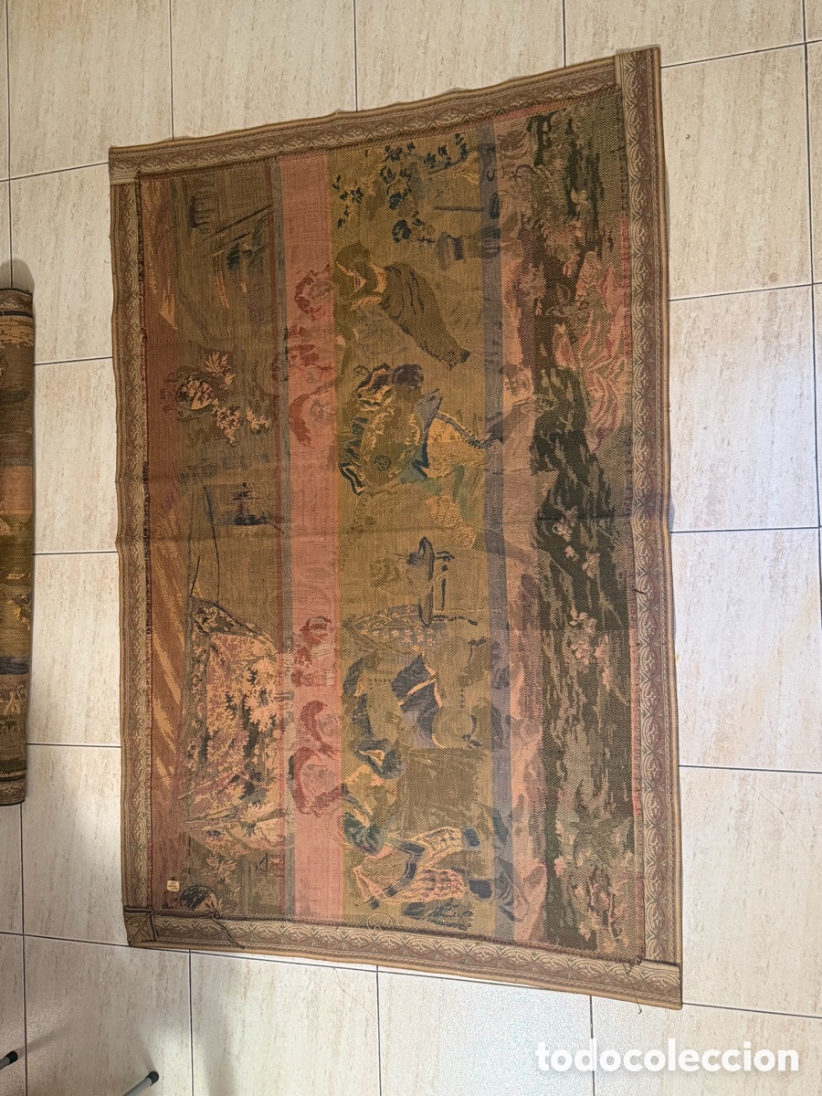 Antig&uuml;edades: TAPIZ &rdquo;M&Uacute;SICO EN LA TABERNA&rdquo; (S.XX) - Foto 23