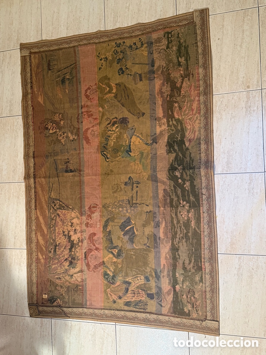 Antig&uuml;edades: TAPIZ &rdquo;M&Uacute;SICO EN LA TABERNA&rdquo; (S.XX) - Foto 25