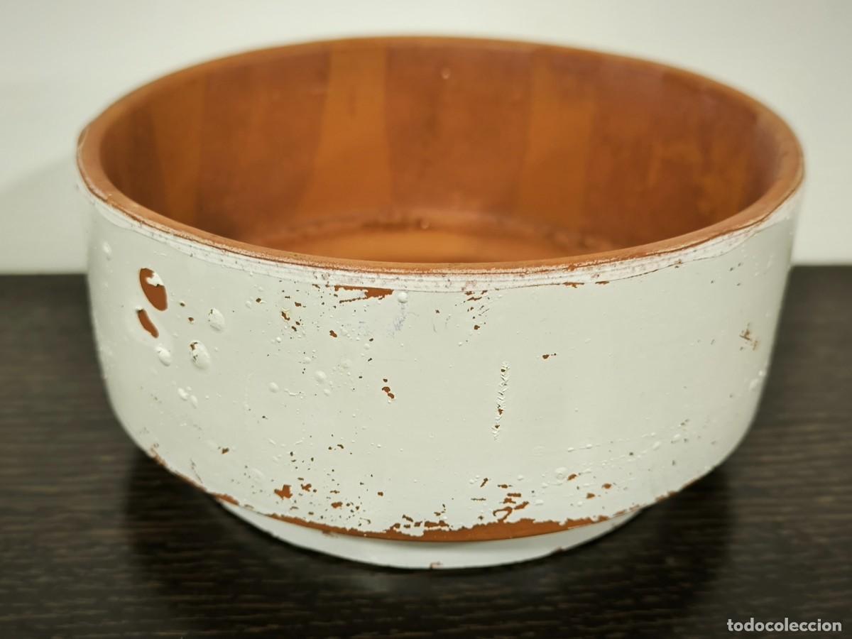 Antiquit&eacute;s: Vasija De Cer&aacute;mica R&uacute;stica Bicolor &ndash; Estilo Vintage Artesanal 16 Cms Di&aacute;metro