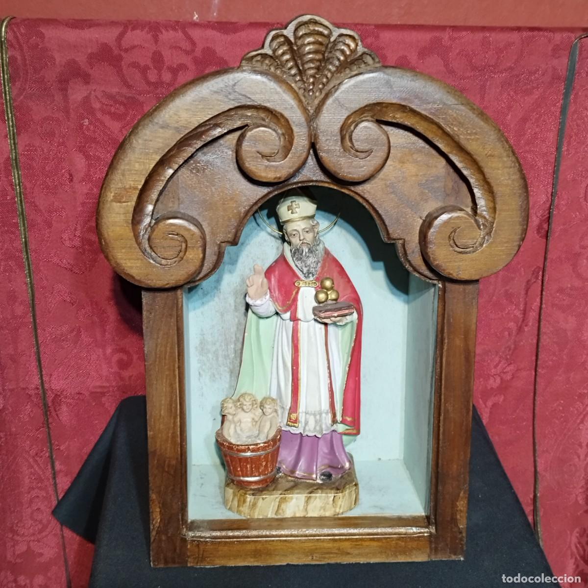 Antig&uuml;edades: HORNACINA ALTAR RELIGIOSO DE MADERA - Foto 2