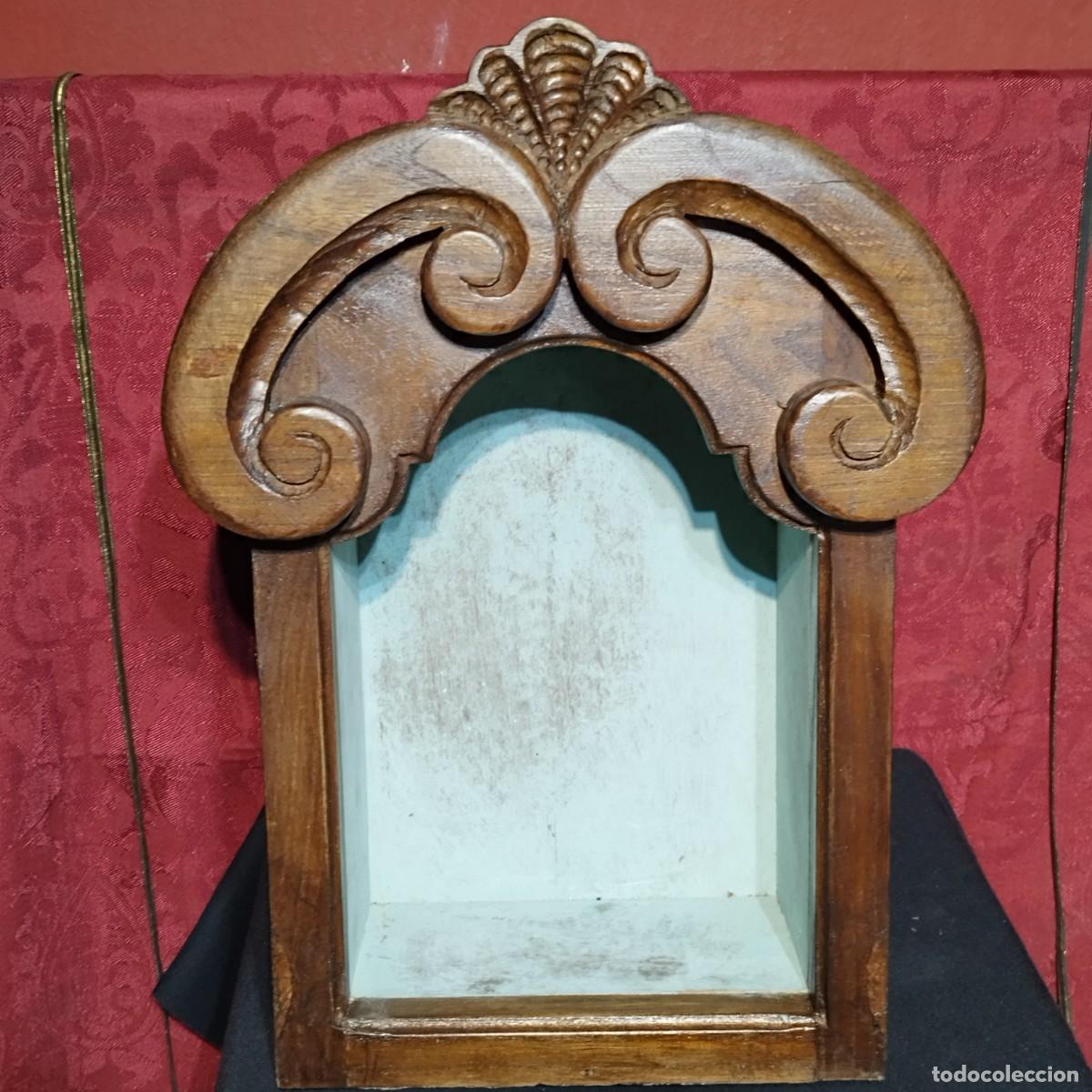 Antig&uuml;edades: HORNACINA ALTAR RELIGIOSO DE MADERA - Foto 1