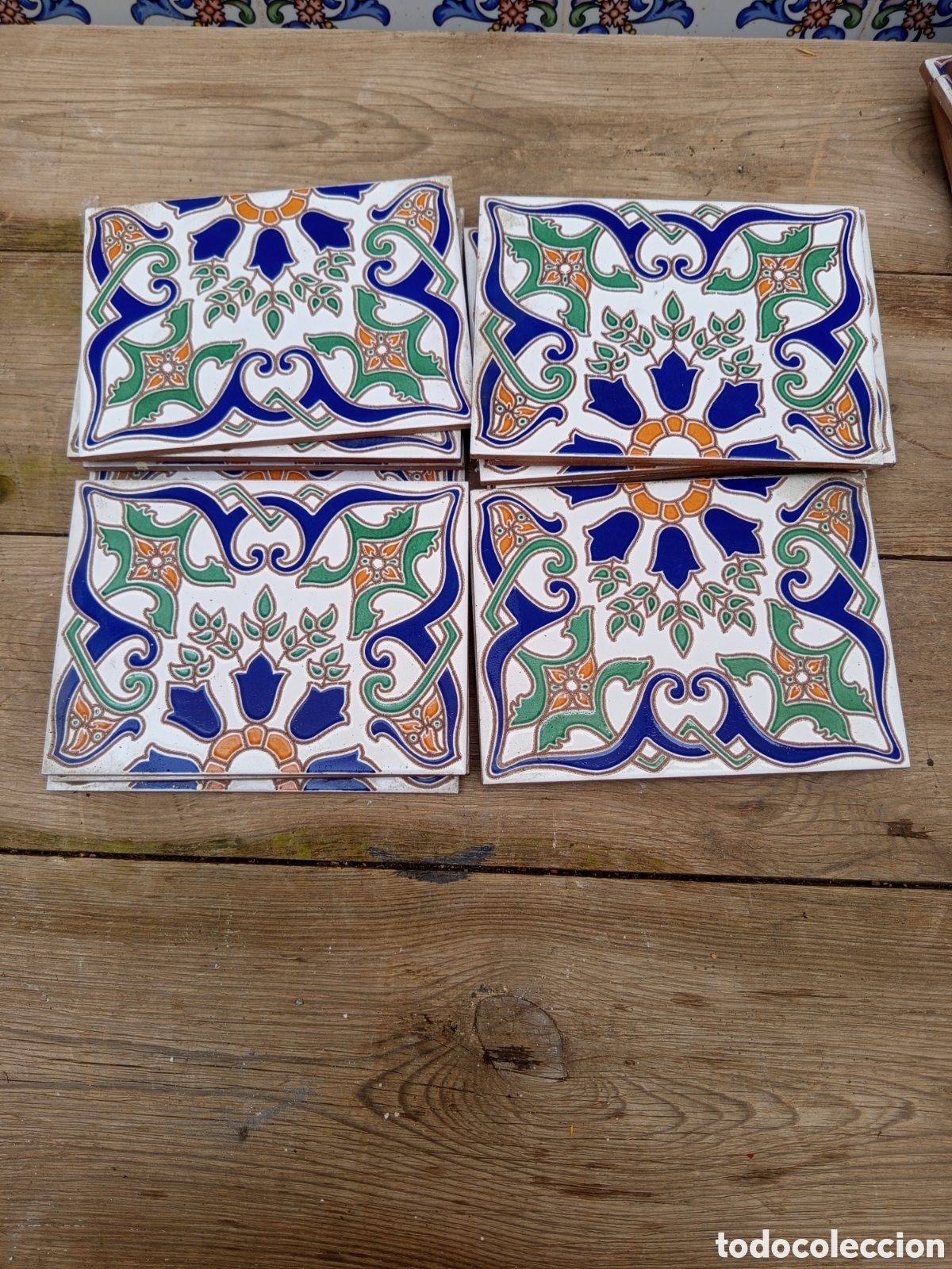 Antig&uuml;edades: 17 azulejos sevillanos echo en espa&ntilde;a