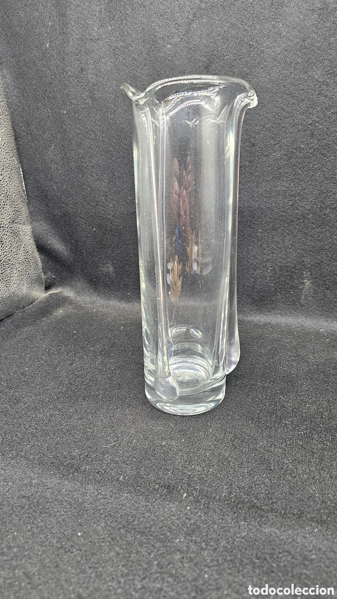 Antig&uuml;edades: Florero d&eacute;cada de los 80 de vidrio soplado