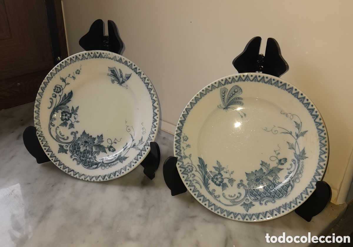 Antig&uuml;edades: Pareja de platos antiguos de Villeroy & Bosch