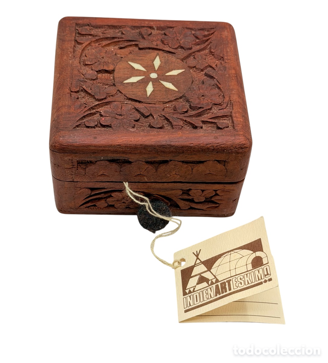 Oggetti Antichi: Caja Artesanal de Madera y Hueso