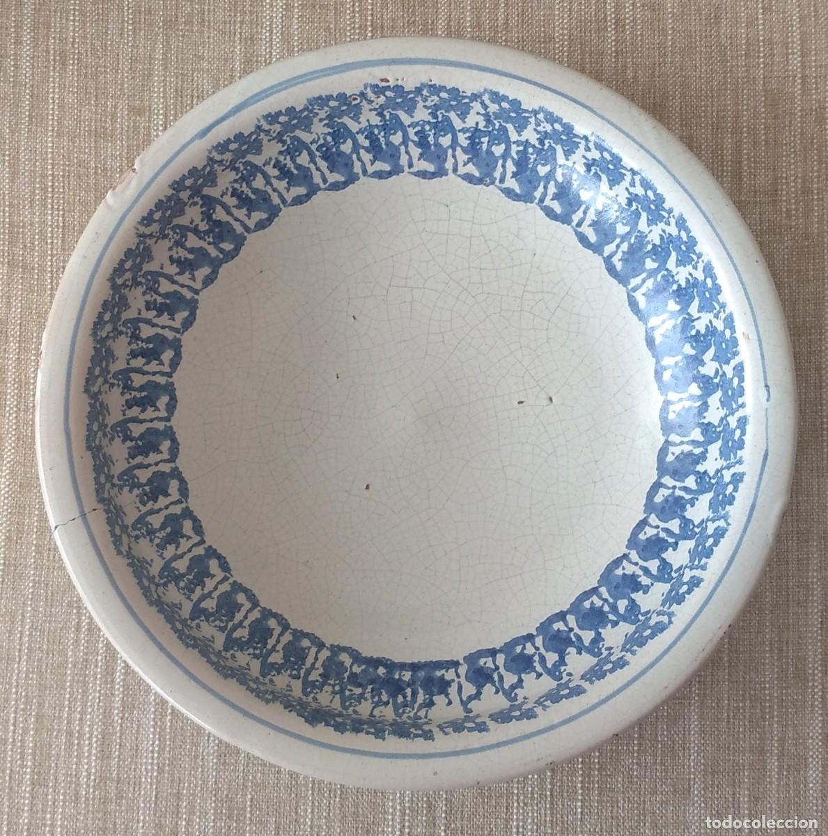 Antig&uuml;edades: ANTIGUO PLATO DE CERAMICA DE ONDA O MANISES