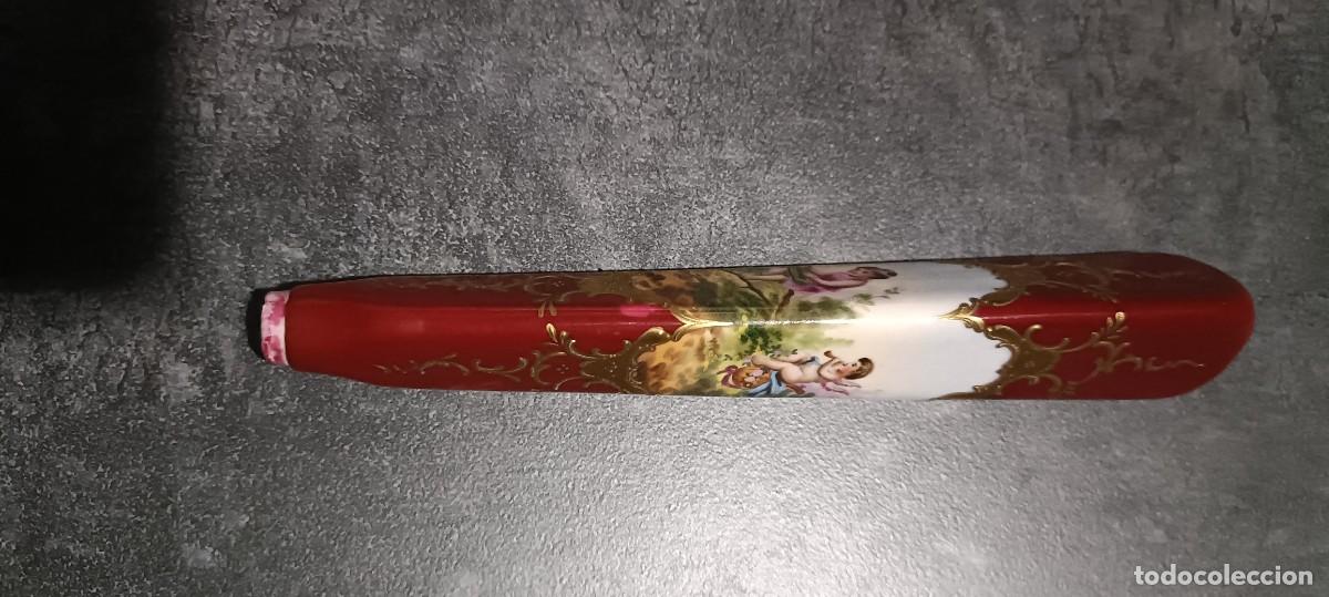 Antig&uuml;edades: Mango sombrilla porcelana - Foto 3