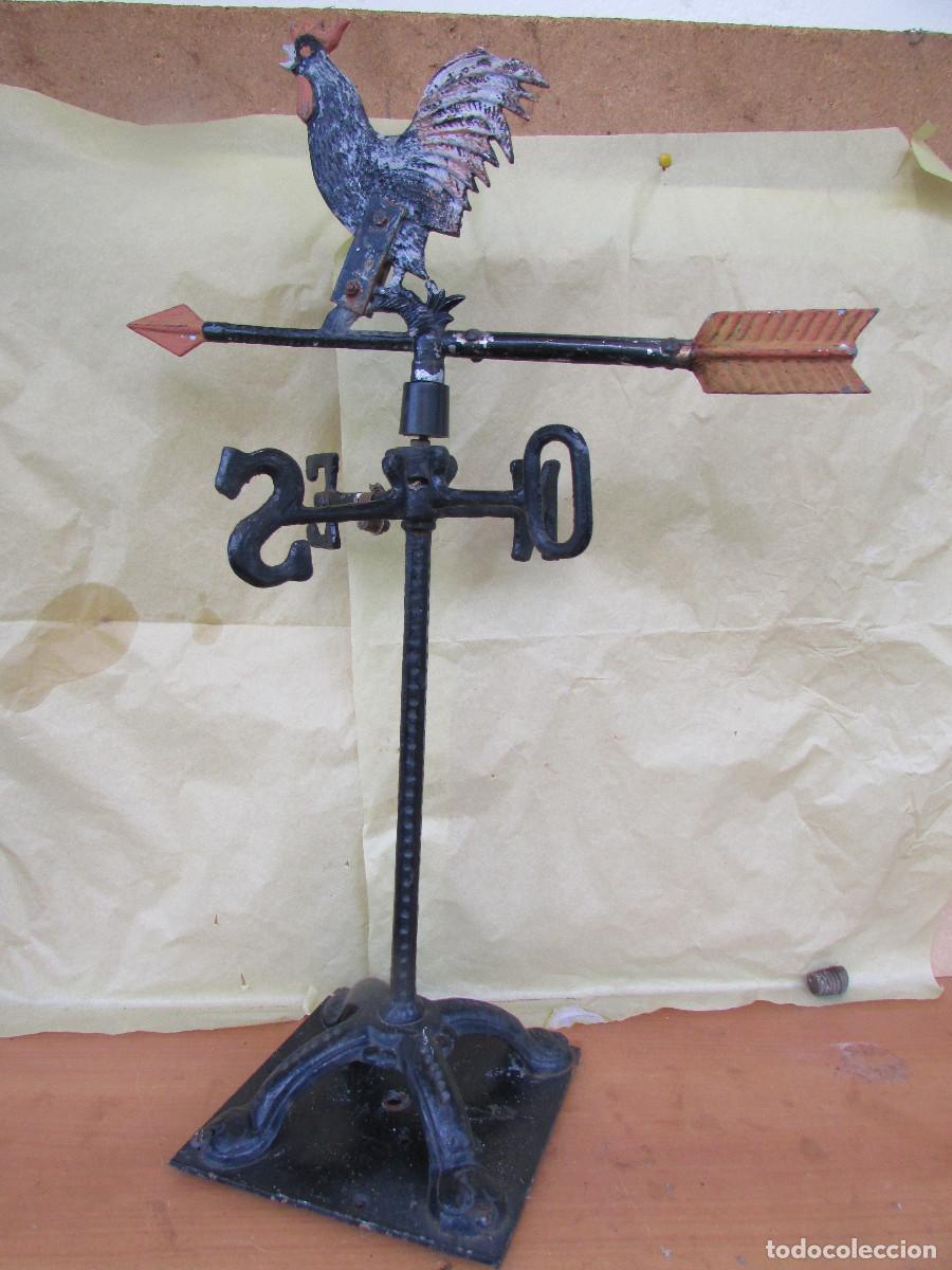 Antig&uuml;edades: Veleta centenaria hierro fundido , 70 cm 5 quilos. Decoraci&oacute;n r&uacute;stica