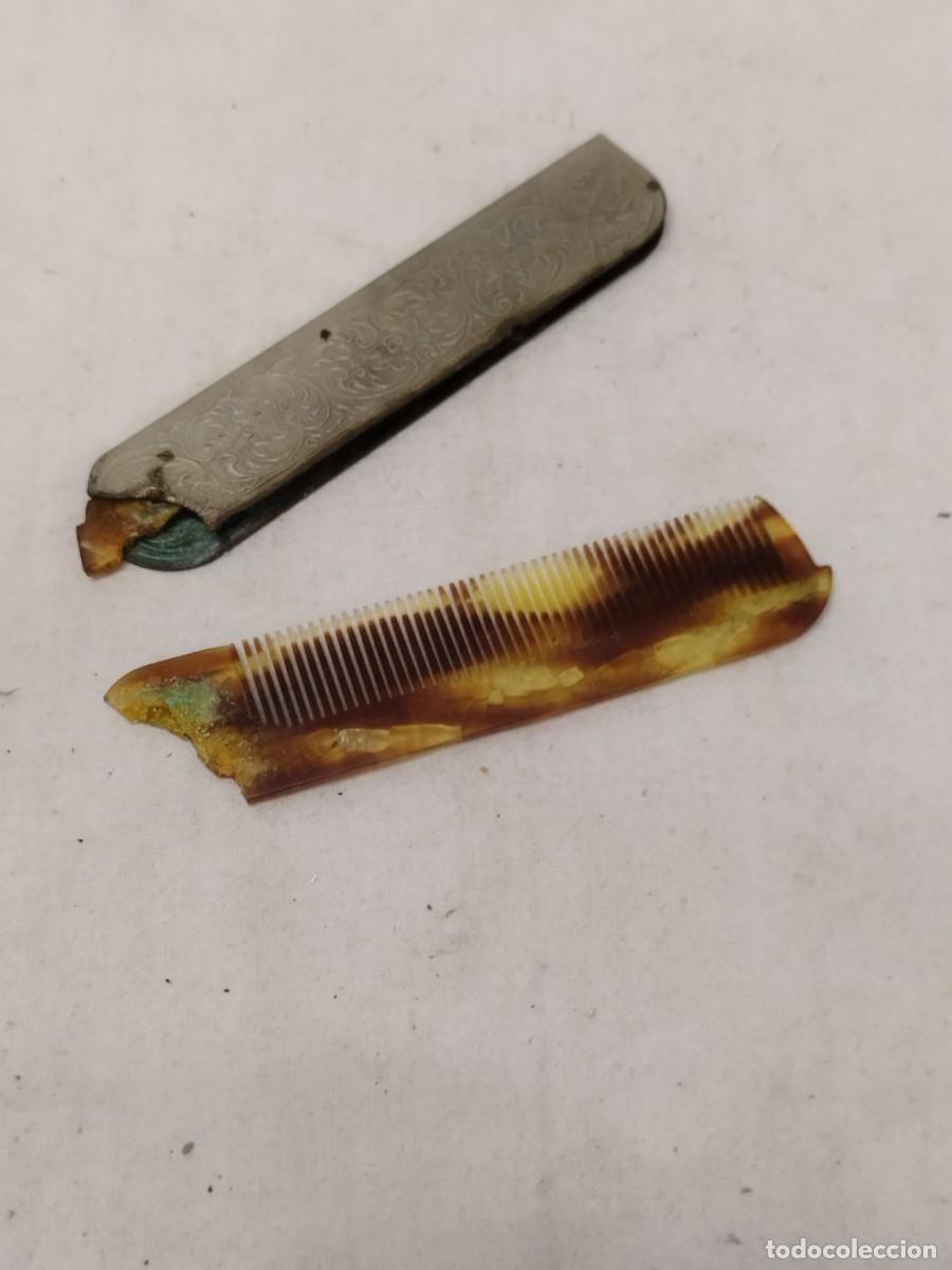 Antig&uuml;edades: Antiguo peine plegable modernista a restaurar.