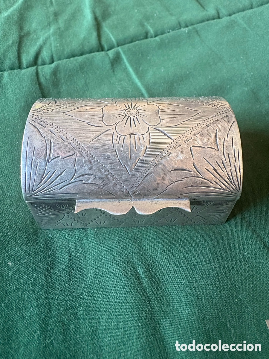 Antig&uuml;edades: Ba&uacute;l joyero en playa de ley 925 contrastada