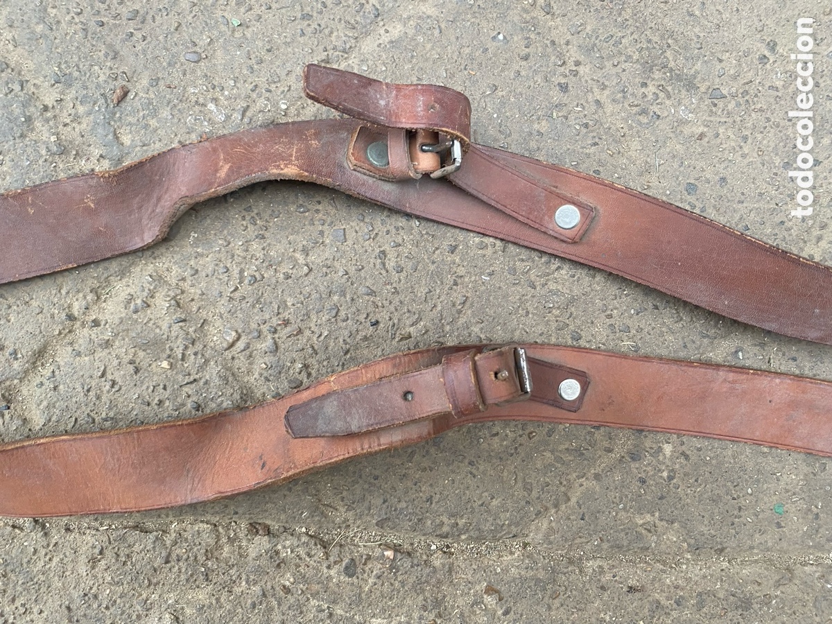 Antig&uuml;edades: Correas de cuero militar antiguas (Posible trinchas WW2)