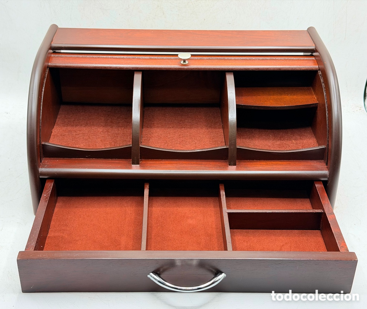 Antiquit&auml;ten: Antigua Escriban&iacute;a de Persiana de Madera