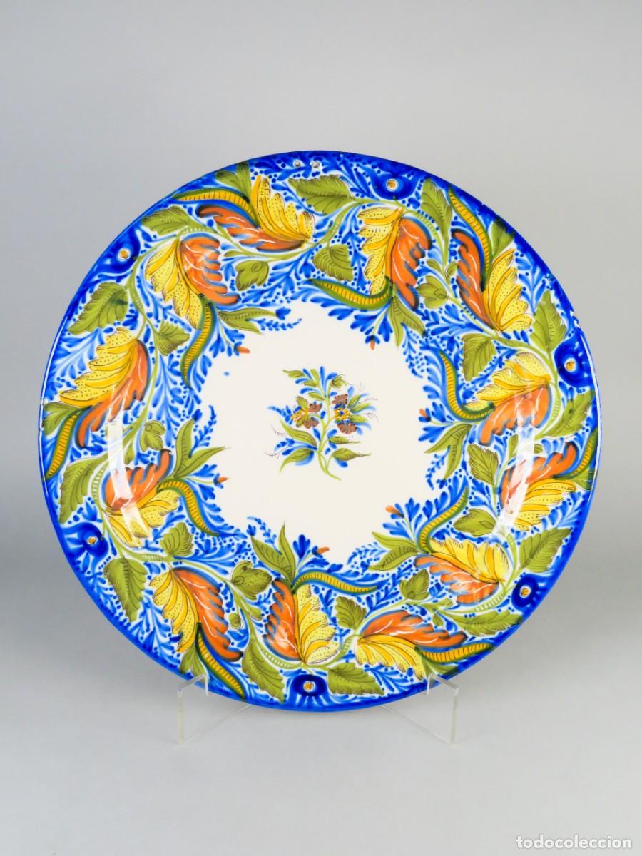 Antig&uuml;edades: Plato cer&aacute;mica esmaltada levantina Valencia Manises principios del siglo XX