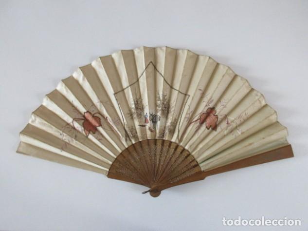 Antig&uuml;edades: ABANICO FINALES SIGLO XIX - PRINCIPIOS DEL SIGLO XX - 35 X 65 CM
