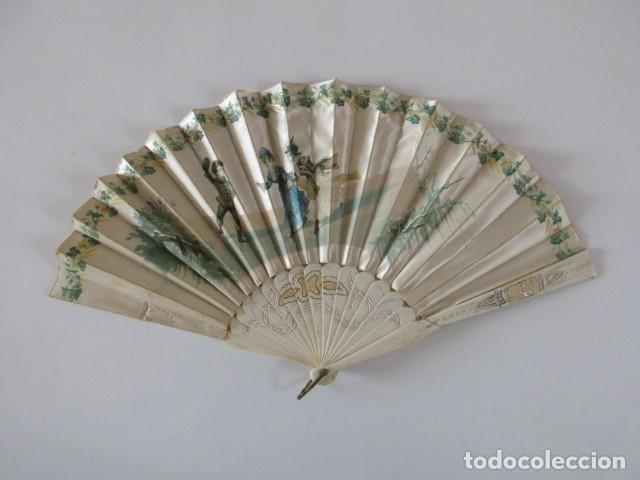 Antig&uuml;edades: ABANICO FINALES SIGLO XIX - PRINCIPIOS DEL SIGLO XX - 27 CM