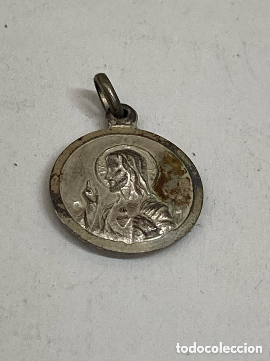 Antig&uuml;edades: Medalla de plata religiosa C571 - Foto 2