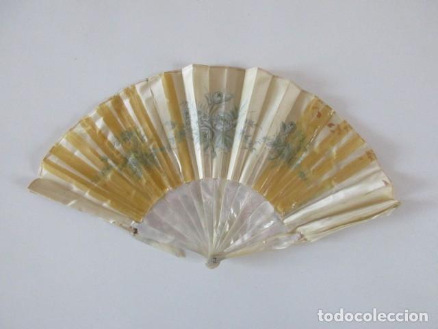 Antig&uuml;edades: ABANICO FINALES SIGLO XIX - PRINCIPIOS DEL SIGLO XX - 22 CM - N&Aacute;CAR