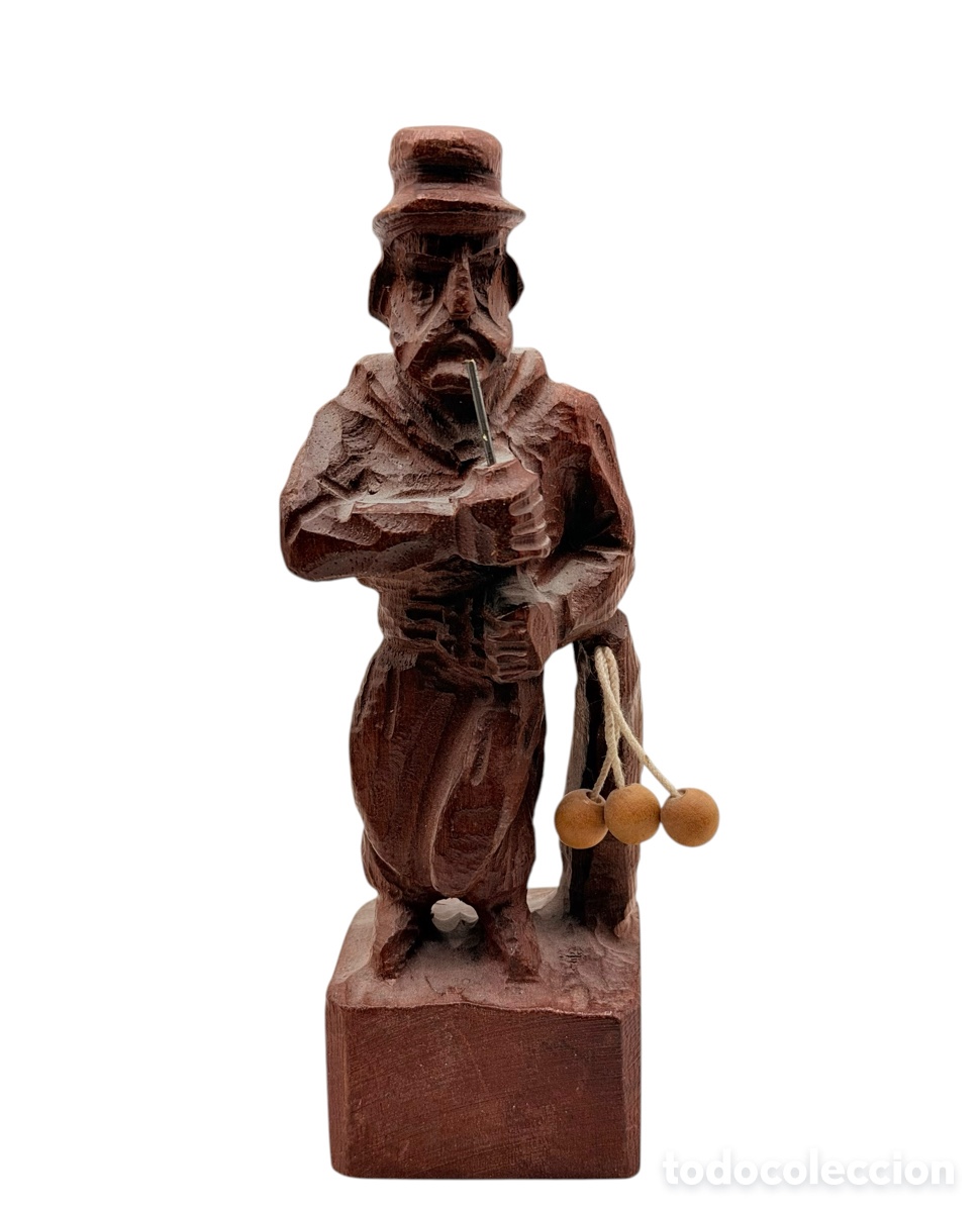 Oggetti Antichi: Antigua Figura de Madera