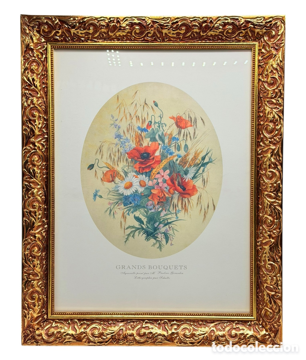 Antig&uuml;edades: Marco Dorado en Oro con Bodeg&oacute;n Cl&aacute;sico