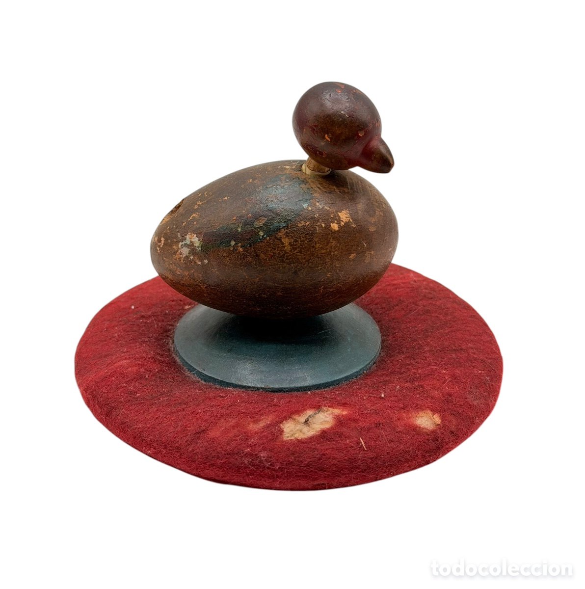 Oggetti Antichi: Antigua Figura de Pato de Madera