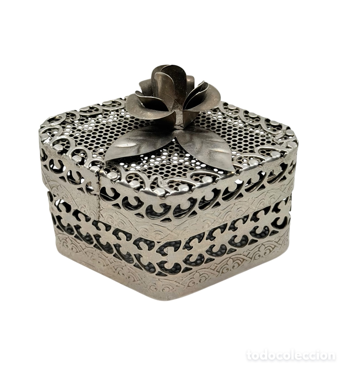 Antiquit&auml;ten: Antigua Caja de Esencias Plateada