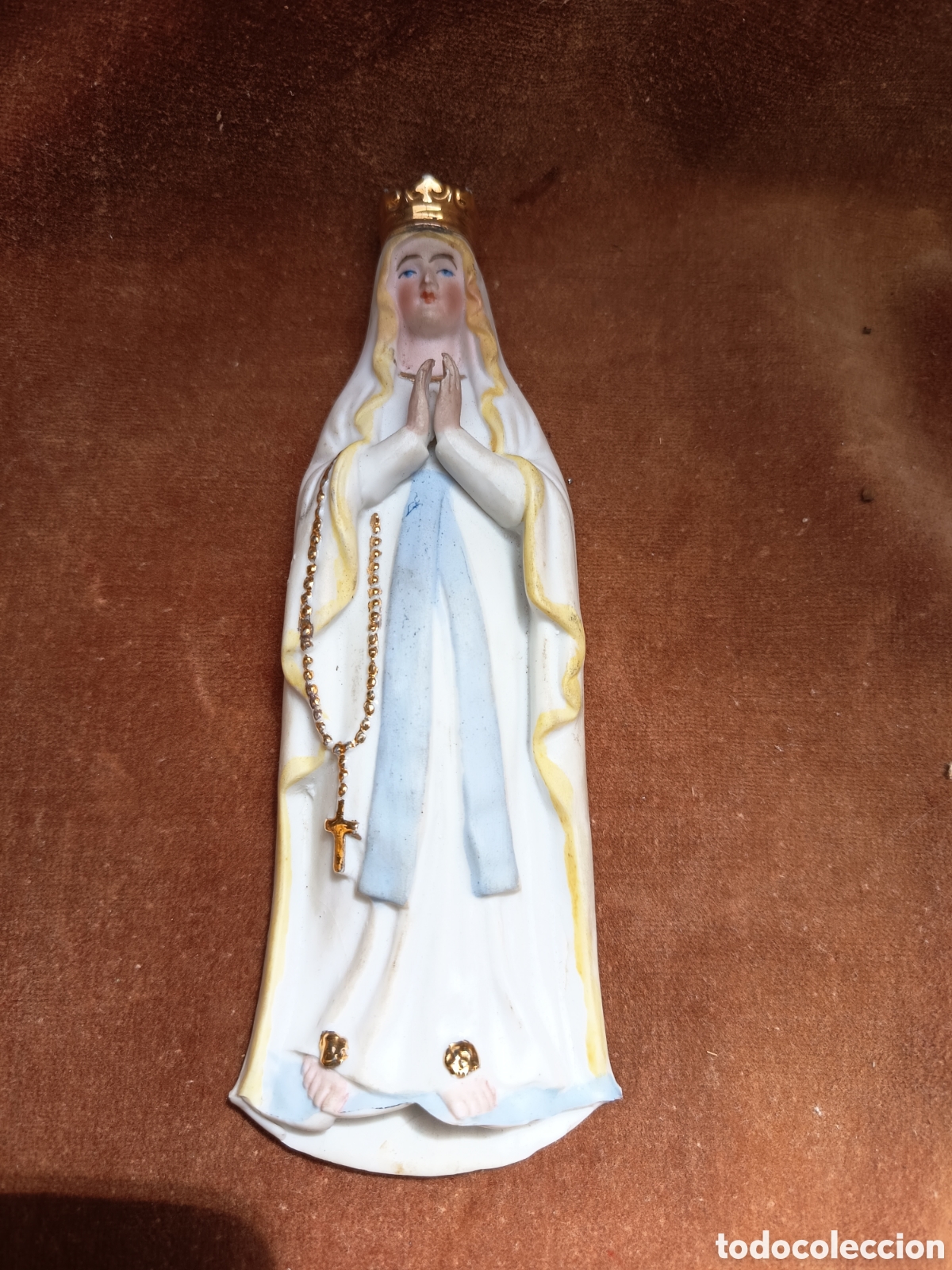 Antig&uuml;edades: Biscuit Virgen de F&aacute;tima - Foto 2