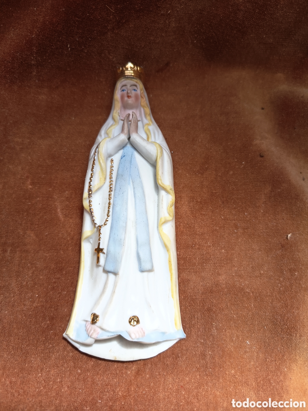 Antig&uuml;edades: Biscuit Virgen de F&aacute;tima - Foto 3