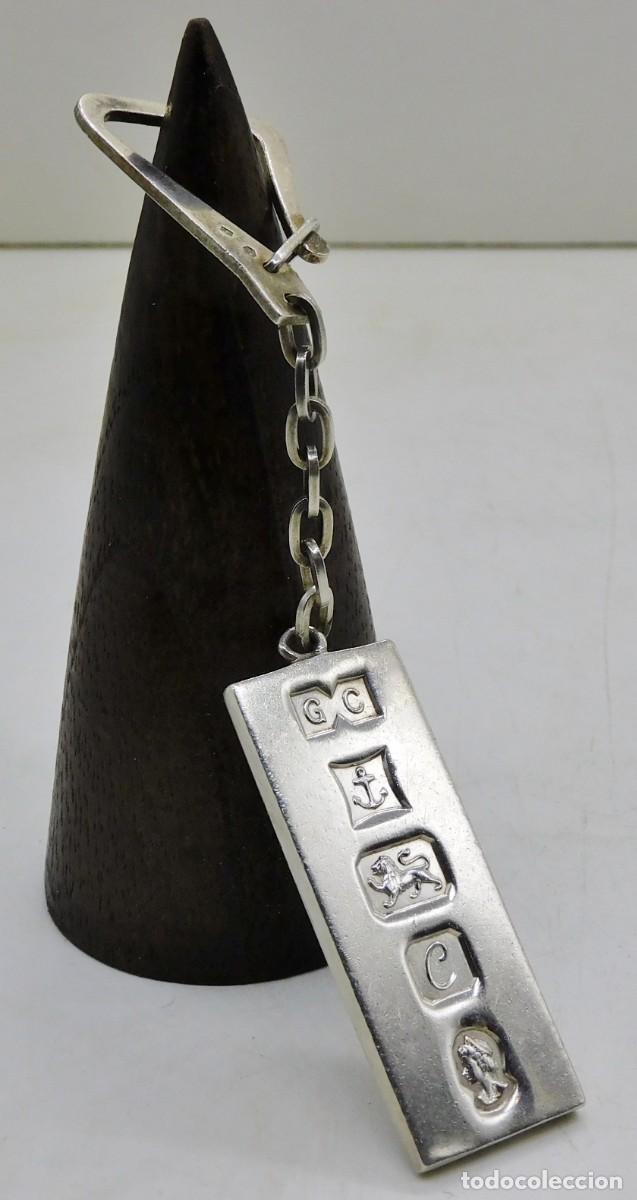 Antig&uuml;edades: ANTIGUO LINGOTE DE PLATA INGLESA PUNZONADA A&Ntilde;OS 1970