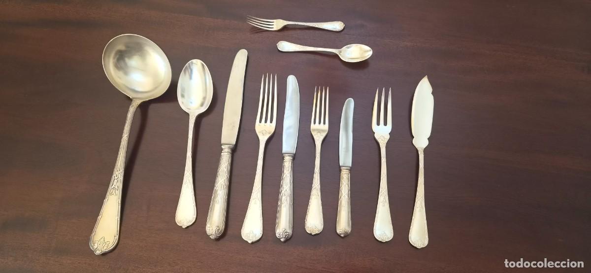 Antig&uuml;edades: Cuberter&iacute;a Plata Meneses 120 piezas