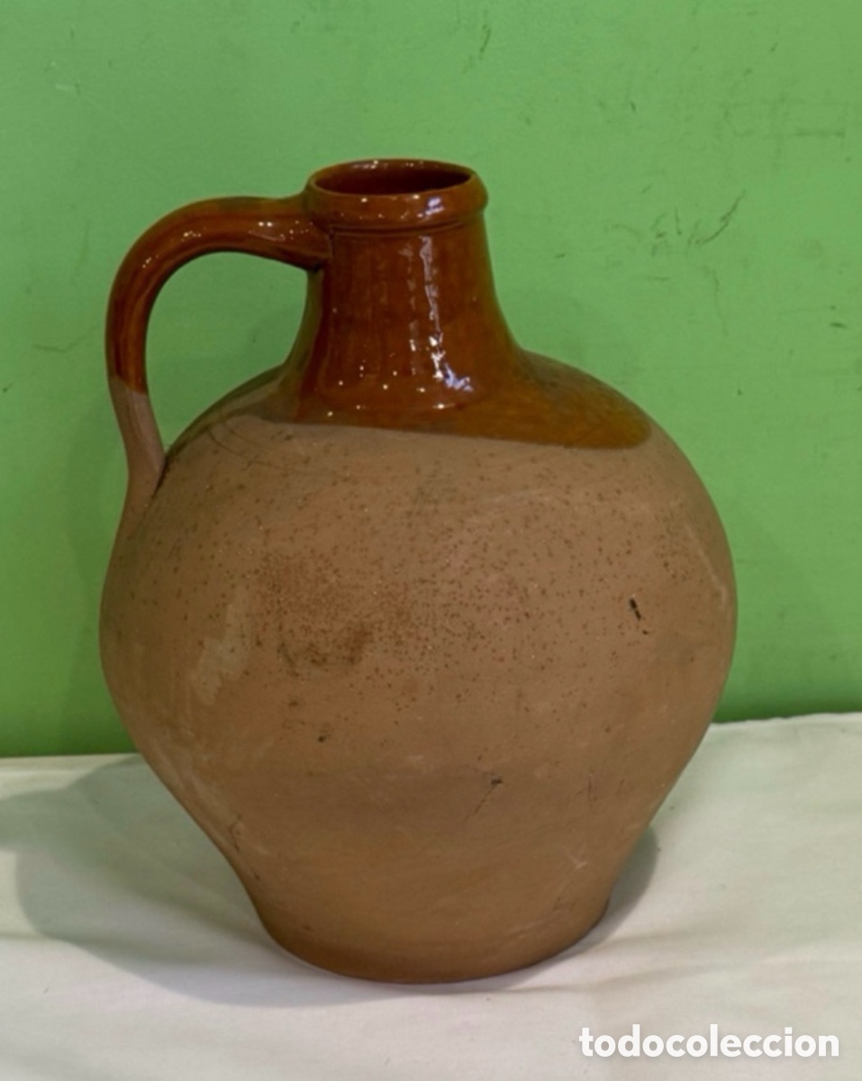 Antig&uuml;edades: Jarra cer&aacute;mica antigua firmada Naharro alfarer&iacute;a espa&ntilde;ola pieza de colecci&oacute;n