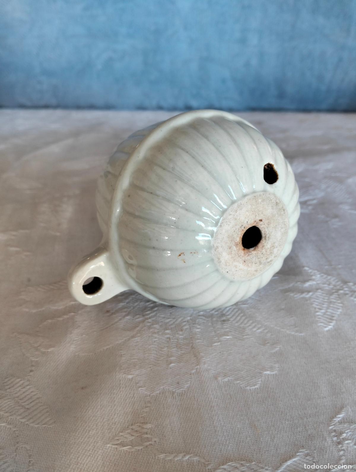 Antig&uuml;edades: Contrapeso de porcelana blanca de l&aacute;mpara de techo regulable para coser o leer repuestos a&ntilde;os 20-30