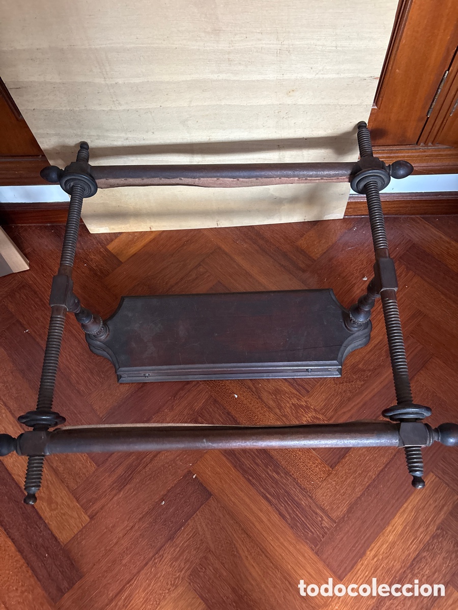 Antiques: Antiguo bastidor de madera de caoba