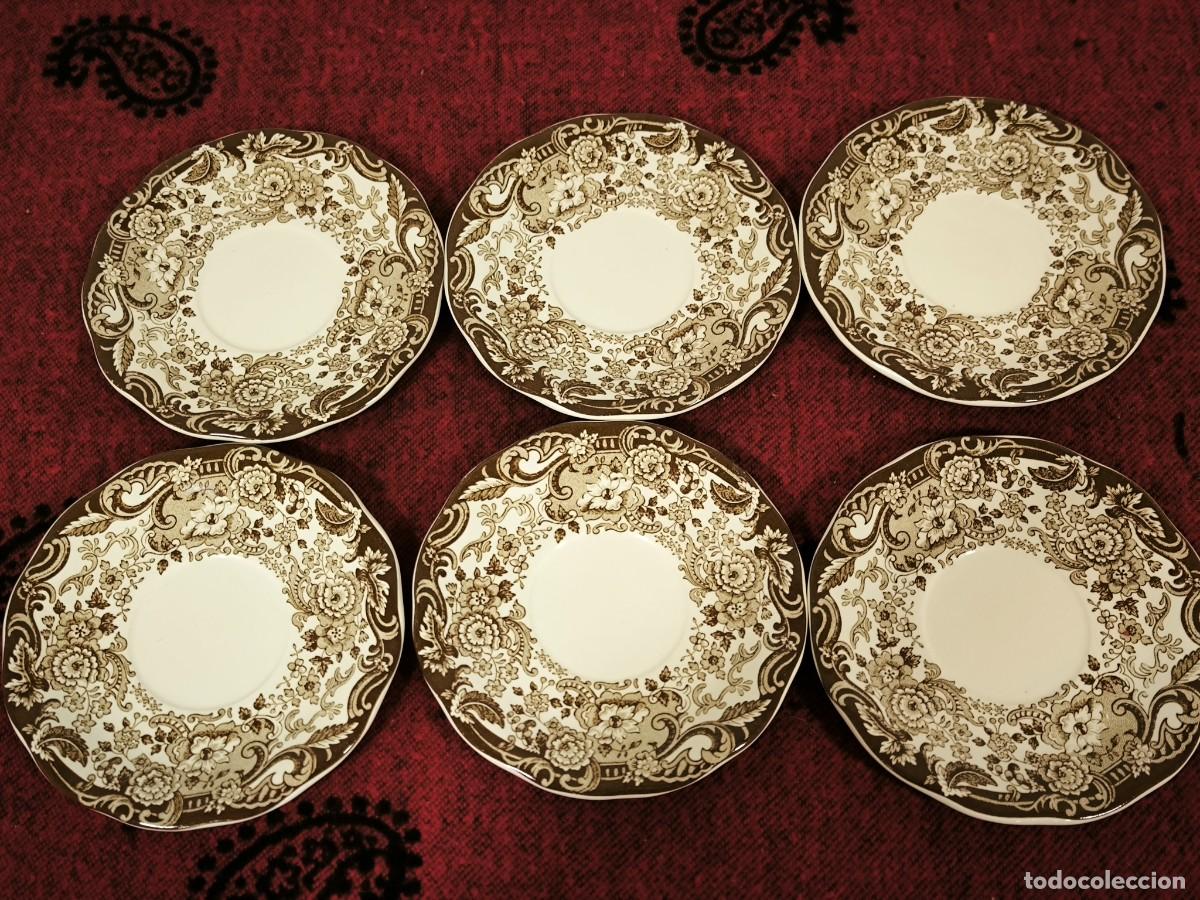 Antig&uuml;edades: Lote 6 Platos La Cartuja De Sevilla &ndash; Cer&aacute;mica Decorada Cl&aacute;sica 17 Cms Di&aacute;metro