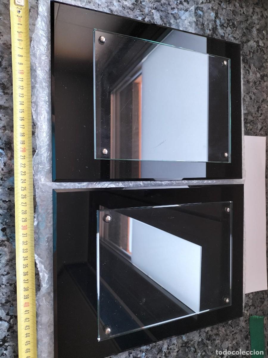 Antig&uuml;edades: Lote 2 marcos cristal negro a&ntilde;os 30-40