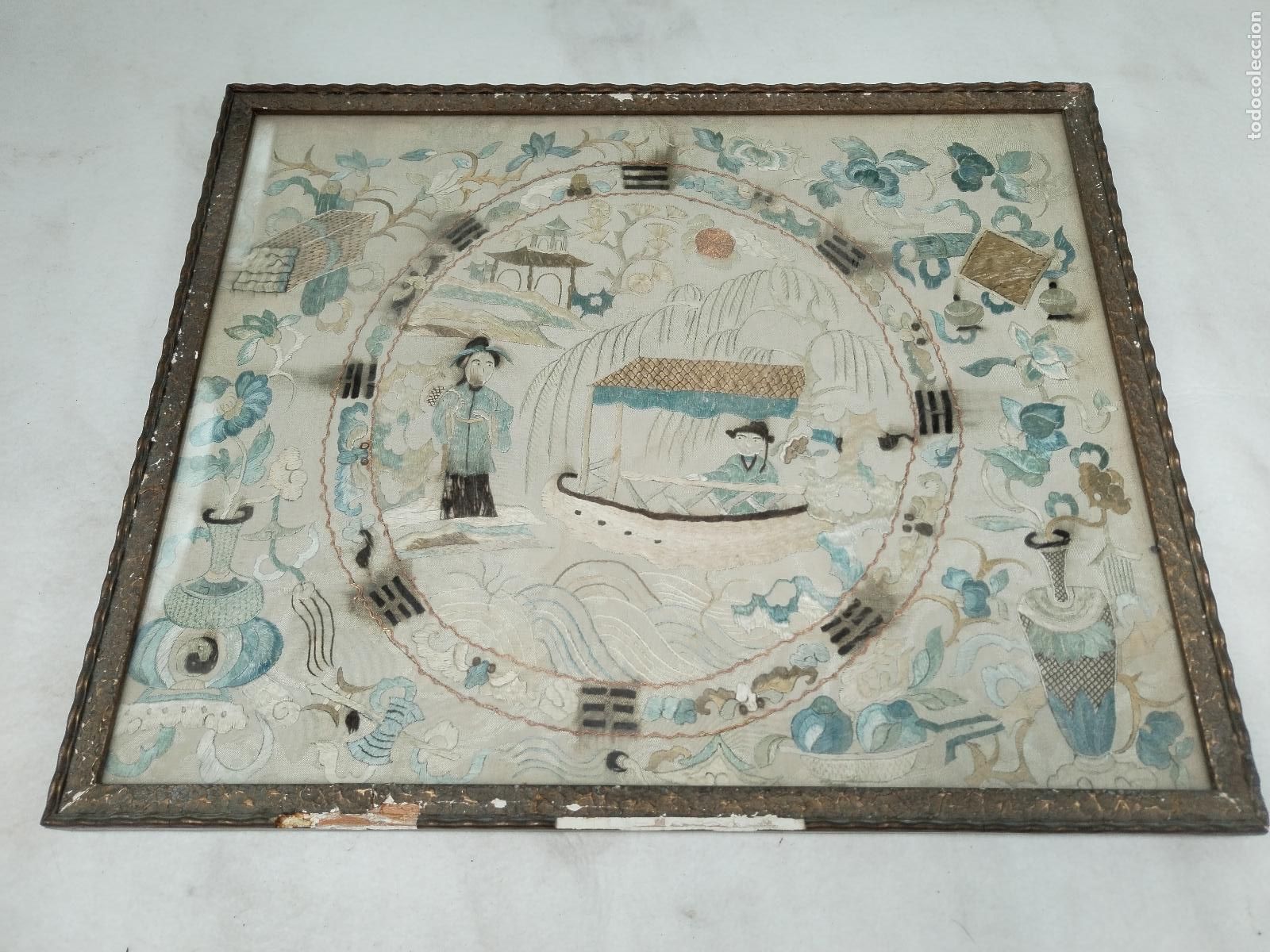 Antig&uuml;edades: cuadro antiguo tapiz arte asiatico