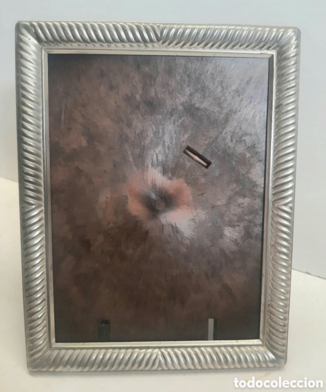 Antiquit&eacute;s: portafotos alpaca vintage