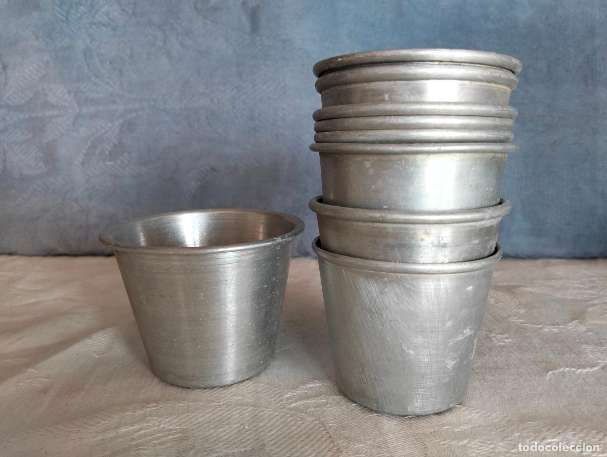 Antig&uuml;edades: Lote de flaneras flam eras de aluminio 9 unidades dulces reposter&iacute;a marca Tamatina de los a&ntilde;os 50-60