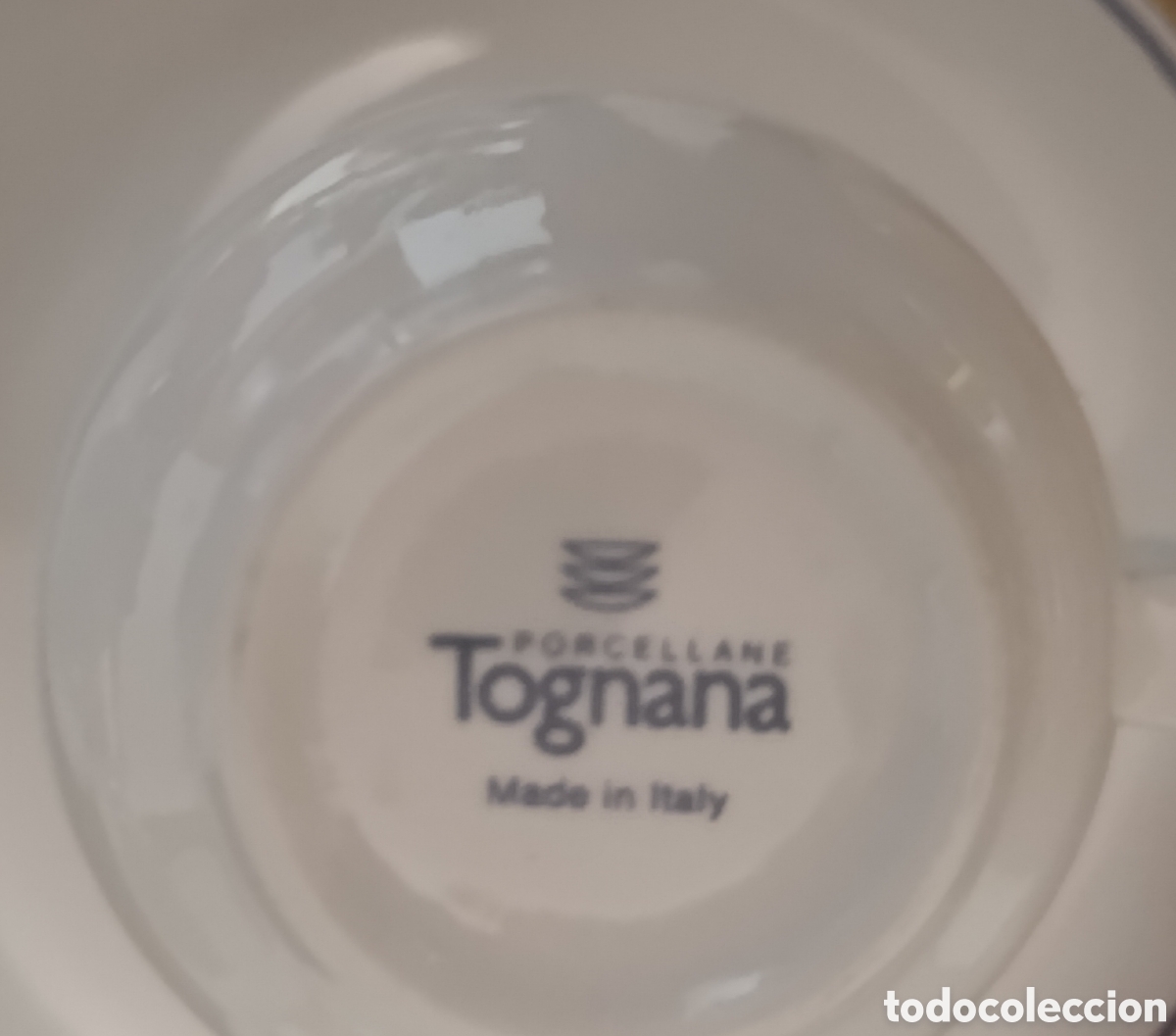 Antig&uuml;edades: Juego de 10 Tazas y 10 Platos Tognana Porcellane (Made in Italy) SIN USAR