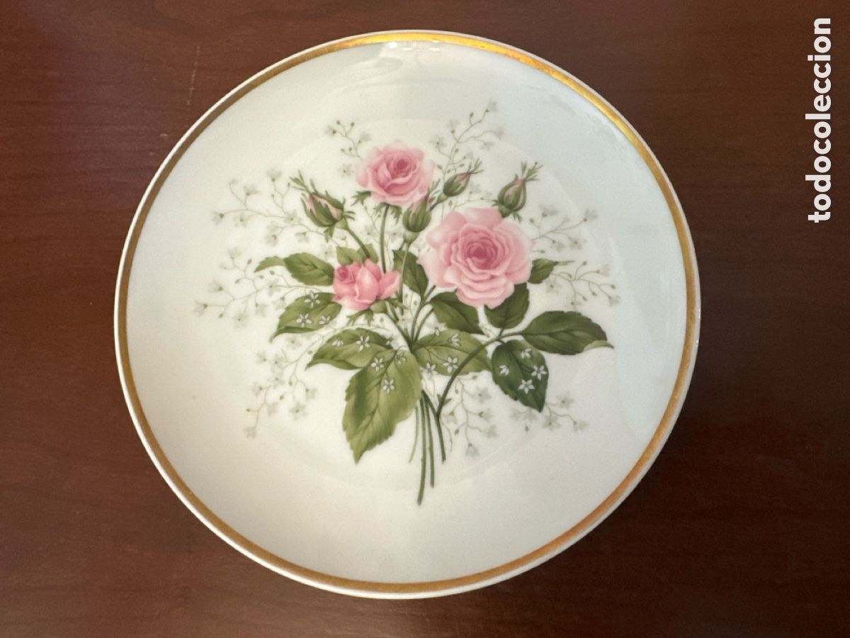 Antig&uuml;edades: PLATO DE PORCELANA SANTA CLARA. ALVAREZ. VIGO. RECUERDO DE DESPEDIDA