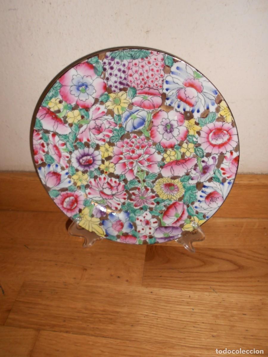 Antig&uuml;edades: PLATO DECORATIVO / MOTIVO FLORES - PORCELANA CHINA - DISPONGO de mas OBJETOS DECORATIVOS - 1&euro;y+