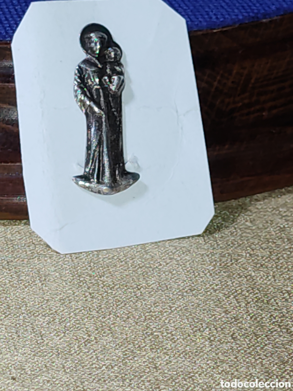 Antig&uuml;edades: Insignia o pin de plata de San Antonio de Padua.*V*