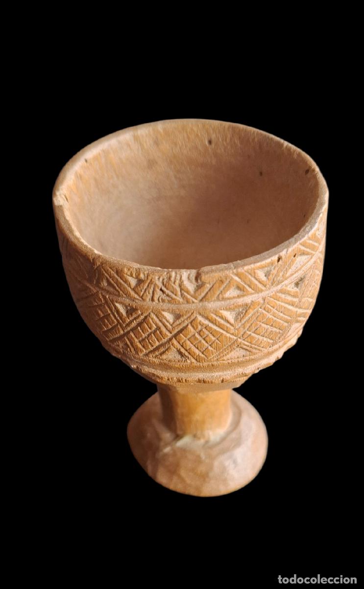 Antig&uuml;edades: (ANT-260407)COPA DE PASTOR MADERA DE BOJ - ARTE PASTORIL